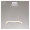 Lampadario A Sospensione Led 36 W Cerchio Anello Bianco Effetto Cristallo 31920