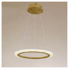 Lampadario A Sospensione Led 36 Watt Cerchio Anello Oro Effetto Cristallo 31944