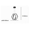 Lampadario A Sospensione Led 48 W Esagonale Effetto Cristallo Moderno Nero 31845