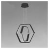 Lampadario A Sospensione Led 48 W Esagonale Effetto Cristallo Moderno Nero 31845