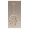 Lampadario A Sospensione Led 48 W Esagonale Effetto Cristallo Moderno Oro 31852