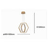Lampadario A Sospensione Led 48 W Esagonale Effetto Cristallo Moderno Oro 31852