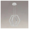 Lampadario A Sospensione Led 48w Esagonale Effetto Cristallo Moderno Bianco 31838