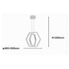 Lampadario A Sospensione Led 48w Esagonale Effetto Cristallo Moderno Bianco 31838