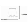 Lampadario A Sospensione Led 58 W Onda Infinito Cristallo Ondulato Bianco 32125