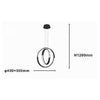 Lampadario A Sospensione Led 64 W Circolare Effetto Cristallo Moderno Nero 32163