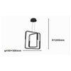 Lampadario A Sospensione Led 64 W Quadrati Effetto Cristallo Moderno Nero 32194