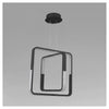Lampadario A Sospensione Led 64 W Quadrati Effetto Cristallo Moderno Nero 32194