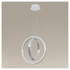 Lampadario A Sospensione Led 64w Circolare Effetto Cristallo Moderno Bianco 32156