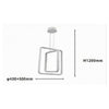Lampadario A Sospensione Led 64w Quadrati Effetto Cristallo Moderno Bianco 32187
