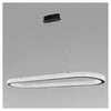 Lampadario A Sospensione Led 92 W Ovale Lampada Orizzontale Cristallo Nero 31999