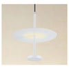 Lampadario A Sospensione Luce 4000k Led 12w Disco Paralume Piatto Bianco Rotondo 33092