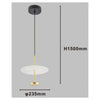 Lampadario A Sospensione Luce 4000k Led 12w Disco Paralume Piatto Oro Rotondo 33139