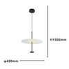 Lampadario A Sospensione Luce 4000k Led 18w Disco Paralume Piatto Bianco Nero Tondo 33177