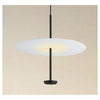 Lampadario A Sospensione Luce 4000k Led 18w Disco Paralume Piatto Bianco Nero Tondo 33177