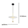 Lampadario A Sospensione Luce 4000k Led 18w Disco Paralume Piatto Bianco Oro Tondo 33191