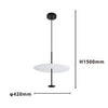 Lampadario A Sospensione Luce 6500k Led 18w Disco Paralume Piatto Bianco Nero Tondo 33184