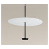Lampadario A Sospensione Luce 6500k Led 18w Disco Paralume Piatto Bianco Nero Tondo 33184