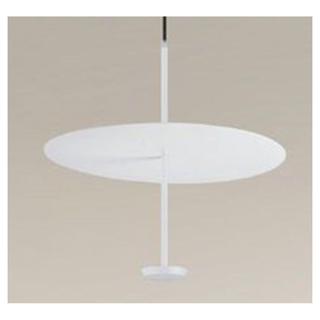 Lampadario A Sospensione Luce 6500k Led 18w Disco Paralume Piatto Bianco Rotondo 33160