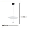 Lampadario A Sospensione Luce 6500k Led 18w Disco Paralume Piatto Bianco Rotondo 33160