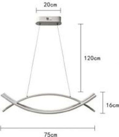 Lampadario A Sospensione Moderno 2 Linee Curve Incrociate Luce 4000k 6500k Lp-27 Casa, arredamento e bricolage > Illuminazione da interno > Lampadari Trade Shop italia - Napoli, Commerciovirtuoso.it