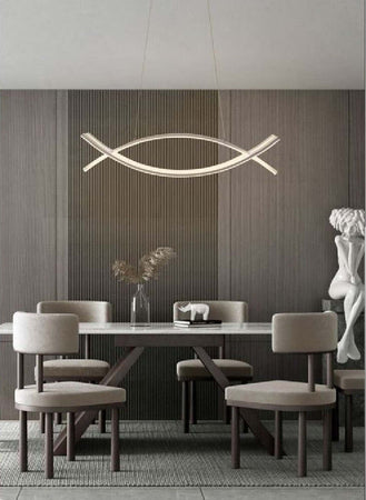 Lampadario A Sospensione Moderno 2 Linee Curve Incrociate Luce 4000k 6500k Lp-27 Casa, arredamento e bricolage > Illuminazione da interno > Lampadari Trade Shop italia - Napoli, Commerciovirtuoso.it