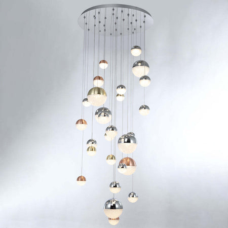 Lampadario-A-Sospensione-Moderno-Atomo-Metallo-27-Sfere-Mix-Cristallo-Led-136,8W