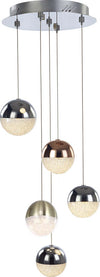 Lampadario-A-Sospensione-Moderno-Atomo-Metallo-5-Sfere-Mix-Cristallo-Led-24W