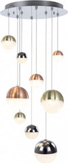 Lampadario-A-Sospensione-Moderno-Atomo-Metallo-9-Sfere-Cromo-Cristallo-Led-54W
