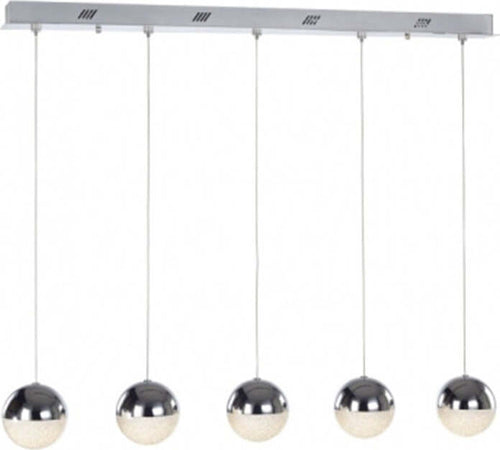 Lampadario-A-Sospensione-Moderno-Atomo-Metallo-Sfere-Cromo-Cristallo-Led-24W