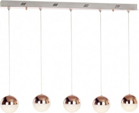 Lampadario-A-Sospensione-Moderno-Atomo-Metallo-Sfere-Rame-Cristallo-Led-24W