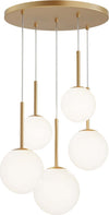 Lampadario-A-Sospensione-Moderno-Basic-Form-Metallo-Oro-Vetro-5-Luci-E14-40W