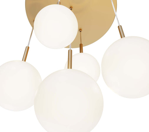 Lampadario-A-Sospensione-Moderno-Basic-Form-Metallo-Oro-Vetro-5-Luci-E14-40W