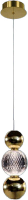 Lampadario-A-Sospensione-Moderno-Brillante-3-Sfere-Acrilico-Metallo-Oro-Led-6W