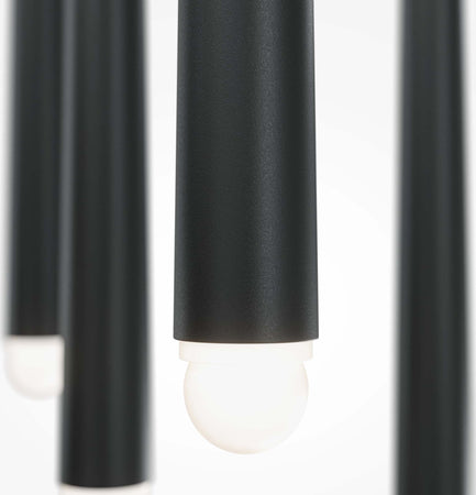 Lampadario-A-Sospensione-Moderno-Cascade-Alluminio-Nero-5-Luci-Led-30W