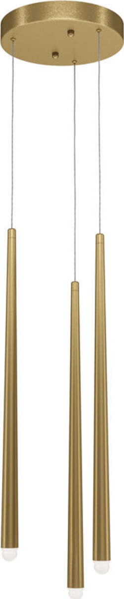 Lampadario-A-Sospensione-Moderno-Cascade-Alluminio-Ottone-3-Luci-Led-18W