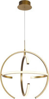 Lampadario-A-Sospensione-Moderno-Chanel-Alluminio-Silicone-Oro-Satinato-Led-50W