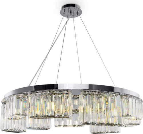 Lampadario-A-Sospensione-Moderno-Colline-Acciaio-Cromo-9-Luci-G9-40W