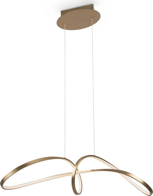 Lampadario-A-Sospensione-Moderno-Curve-Alluminio-Oro-1-Luce-Led-42W