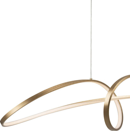 Lampadario-A-Sospensione-Moderno-Curve-Alluminio-Oro-1-Luce-Led-42W