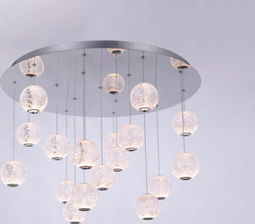 Lampadario-A-Sospensione-Moderno-Diamante-Acrilico-Cromo-17-Luci-Led-71,4W