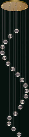Lampadario-A-Sospensione-Moderno-Diamante-Acrilico-Oro-20-Luci-A-Sfera-Led-84W