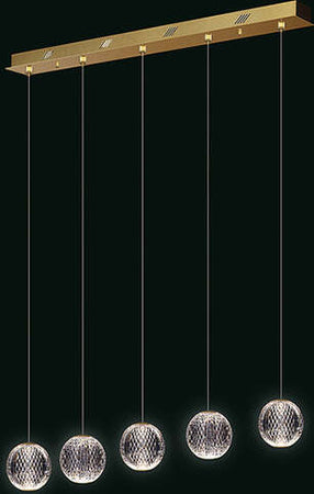 Lampadario-A-Sospensione-Moderno-Diamante-Acrilico-Oro-5-Sfere-Led-21W