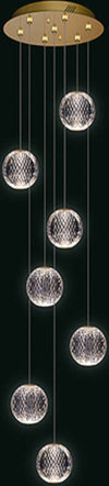 Lampadario-A-Sospensione-Moderno-Diamante-Acrilico-Oro-7-Luci-A-Sfera-Led-29,4W