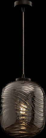 Lampadario-A-Sospensione-Moderno-Dunas-Metallo-Nero-Vetro-1-Luce-E27-60W