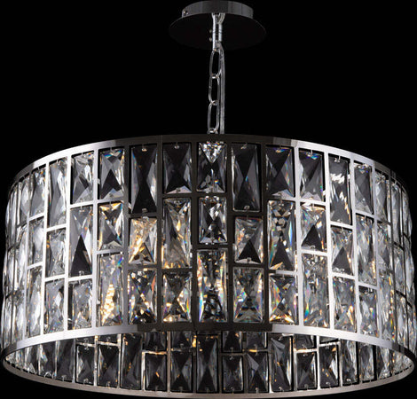 Lampadario-A-Sospensione-Moderno-Gelid-Metallo-Cromo-Cristallo-4-Luci-E27-60W