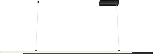 Lampadario-A-Sospensione-Moderno-Halo-Alluminio-Nero-2-Luci-Led-48W