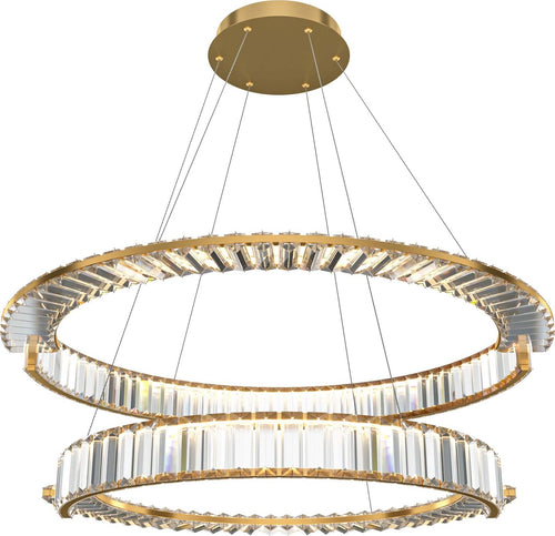 Lampadario-A-Sospensione-Moderno-Krone-Metallo-Oro-2-Luci-Led-90W
