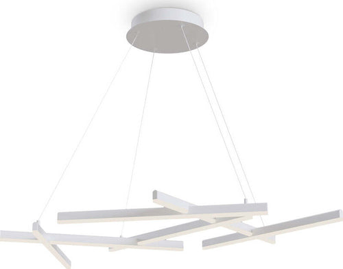Lampadario-A-Sospensione-Moderno-Line-Alluminio-Bianco-6-Luci-Led-79W