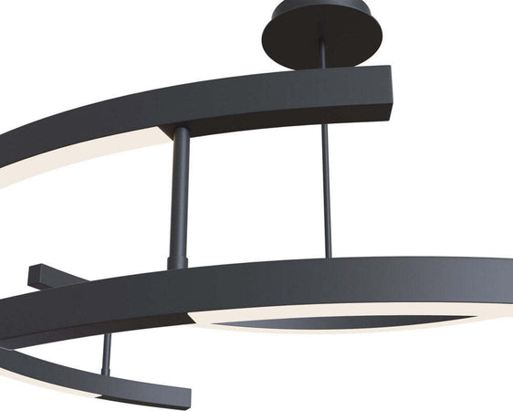 Lampadario-A-Sospensione-Moderno-Line-Alluminio-Nero-3-Led-52W